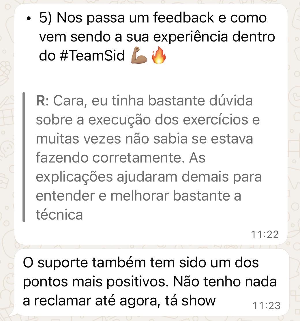 Feedback de aluno