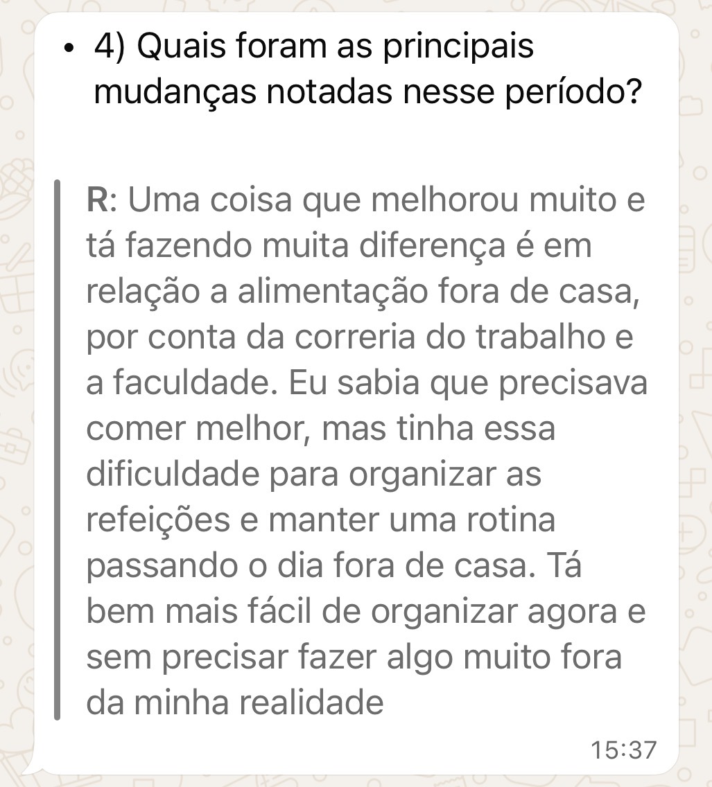 Feedback de aluno