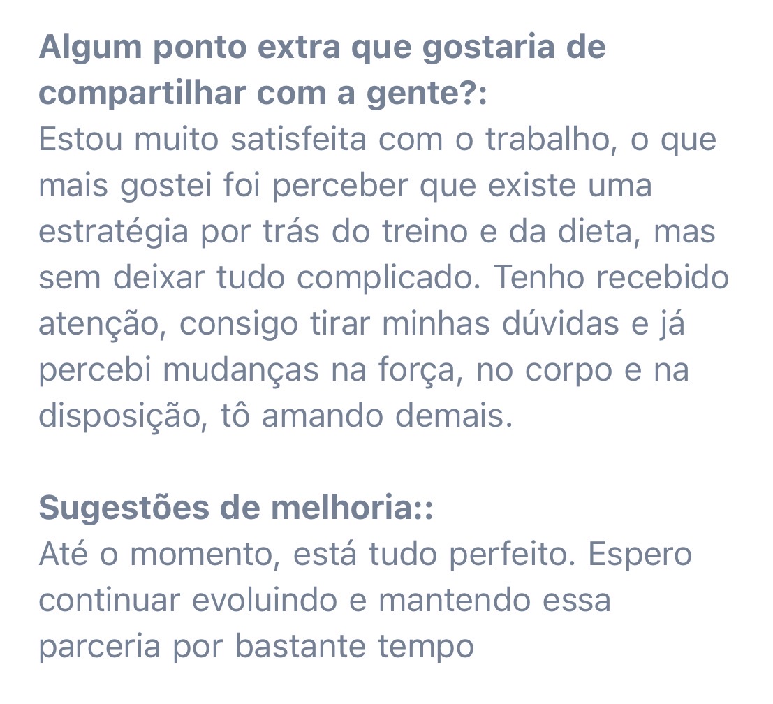 Feedback de aluno