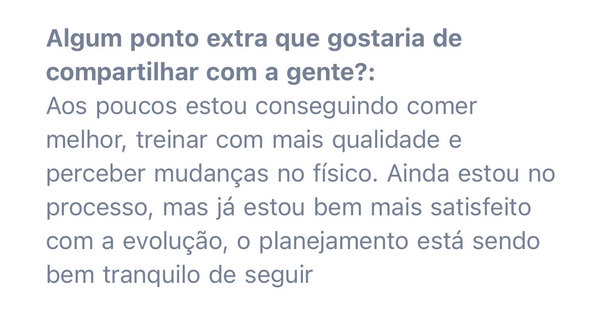 Feedback de aluno