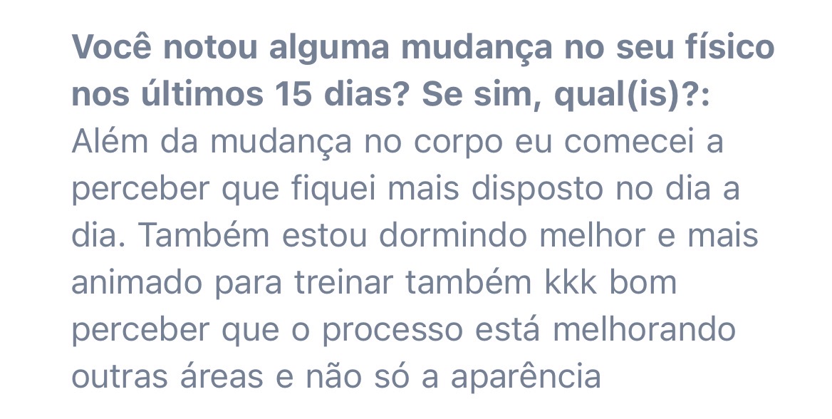 Feedback de aluno